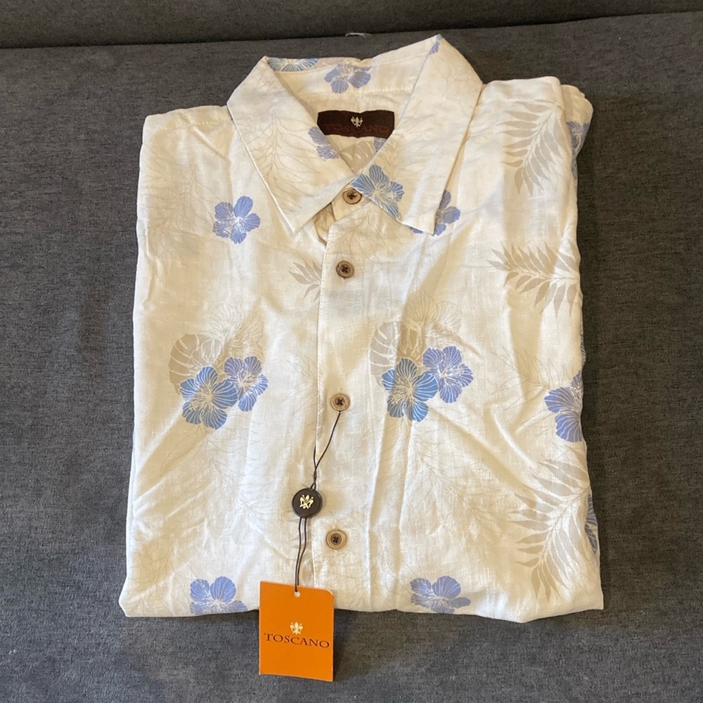 Toscano Floral Button-Up Shirt